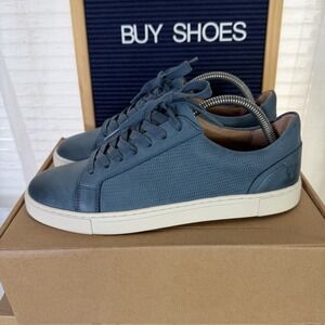 Frye Ivy Low Womens Sneakers Size 8.5 M Teal Blue Leather * Mint Condition *
